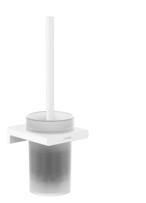 Ёршик для унитаза Hansgrohe AddStoris Набор для WC (Туалетный настенный), металл/матовое стекло — 41752700