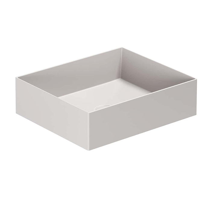 Azzurra Elegance Squared Раковина накладная, 45x38xH15 см, без отв., без перелива, цвет: Cenere
