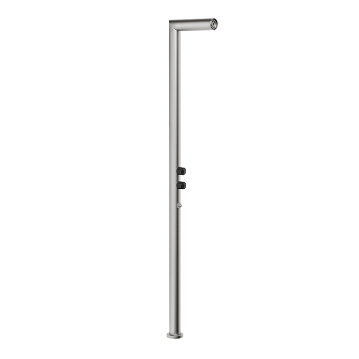 Душевая стойка Gessi Outdoor, для установки на улице, напольная, на 2 выход, без ручки и верхнего душа, цвет: Corten