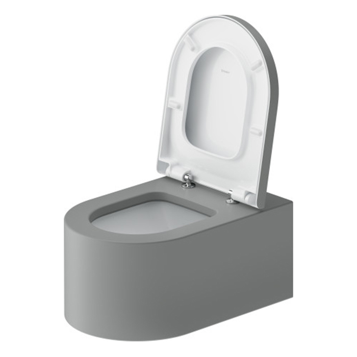 Duravit Millio Унитаз подвесной, 37х57см, декор "Smooth", крепление в компл., цвет: светло-серый матовый