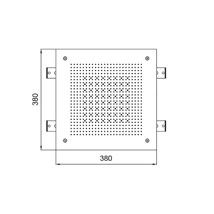 Almar Душевая лейка потолочная встраив., 380х380 мм, 2 режима, цвет: Mirror Stainless Steel
