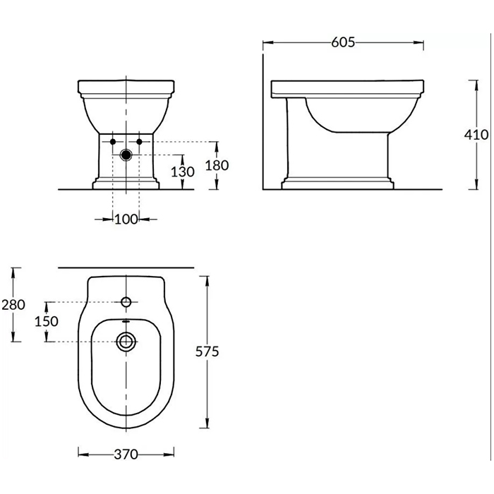 Kerama Marazzi Pompei Биде напольное, с 1 отв., цвет: белое глянцевое