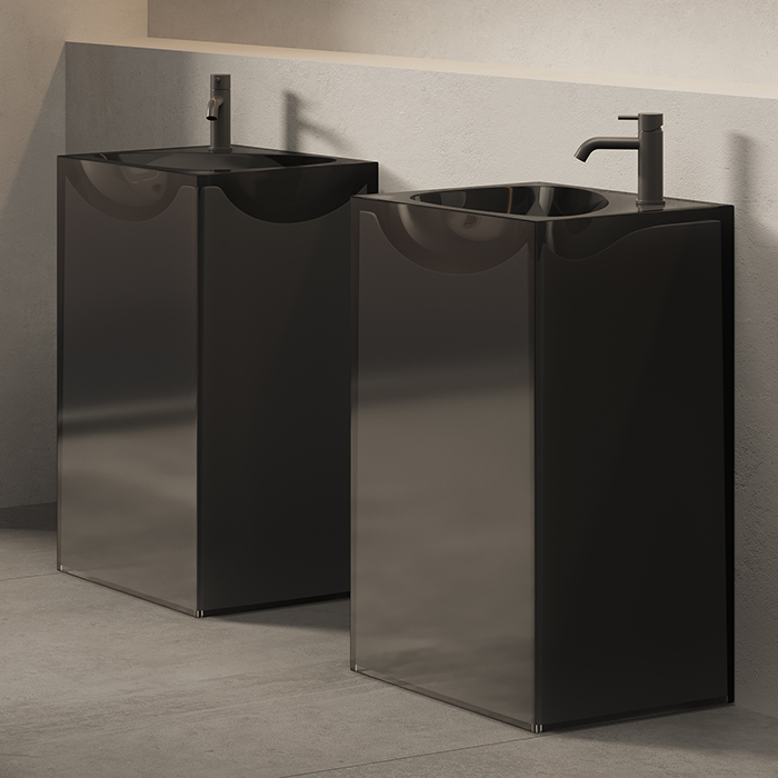 Dea Design Pedestal Basin Раковина напольная 49х45хh88см, цвет: smoky black