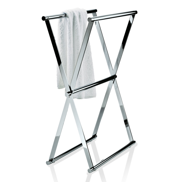Полотенцедержатель двойной Decor Walther Cross 1 60x32x82см, напольный, цвет: хром