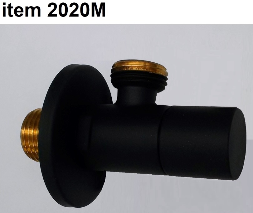 Угловой кран Reitano Reitano 2020M ½ - ⅜ , Matt Black — 2020MMB