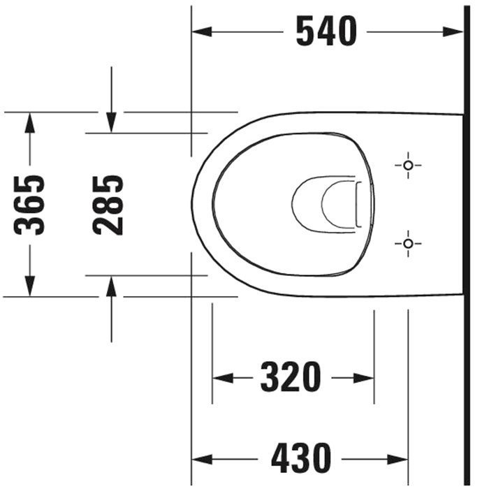Duravit DuraStyle Унитаз подвесной BASIC безободковый 54х36см., с креплением, цвет: белый