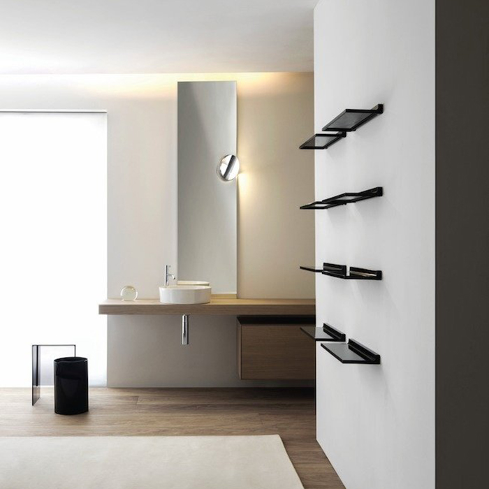 Laufen Kartell Полочка 45х15.5х4см, подвесная, пластик, цвет: черный