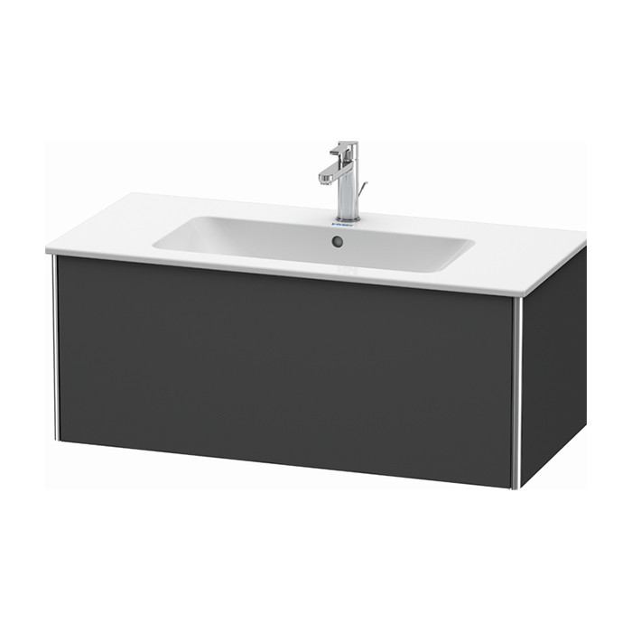 Тумба подвесная Duravit XSquare, 101х47.8х40см, с раковиной, с 1 выдв ящик, цвет: графит матовый