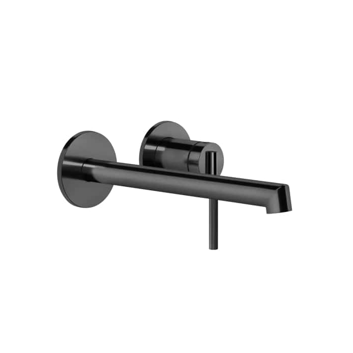 Смеситель для раковины Gessi Ingranaggio, встраиваемый, излив: 18.5-20.5см, внешняя часть, цвет: Black Metal PVD