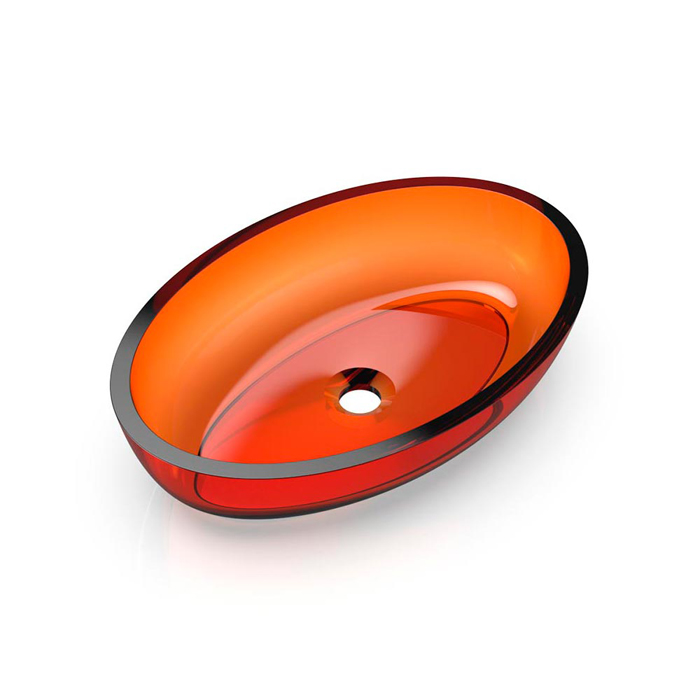 Knief Oval Shape Раковина накладная 55x37x13см, без отв., из полимерного материала, цвет: Jaspis # 070