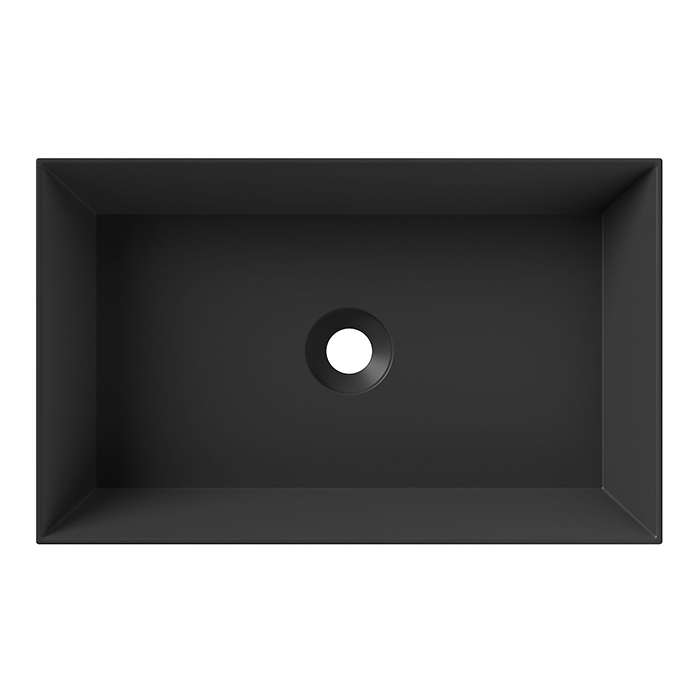 Alice Spy Rectangular Раковина 60x38х12см, накладная, без отв., цвет: чёрный матовый