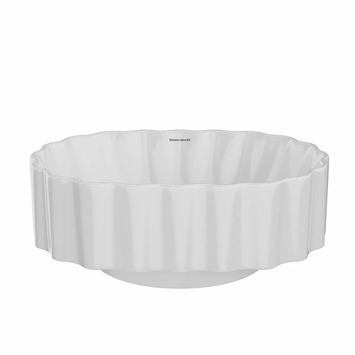 Kerama Marazzi ArtBasin Conchiglia Раковина накладная 50см., без отв., цвет: белый глянцевая