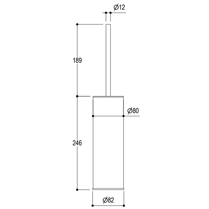 Ritmonio Elementa Fittings Напольный ёршик, цвет: Brushed