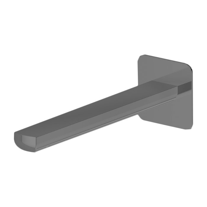 Newform Haka Излив для раковины 22.9см, настенный, с подключением на 1/2”, цвет: PVD brushed gun metal