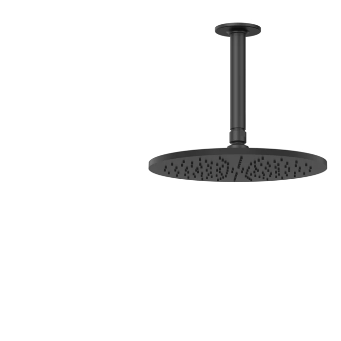 Потолочная душевая головка шарнирная с защитой налёта Gessi Inciso Shower, 1/2",Ø300 мм цвет: black XL
