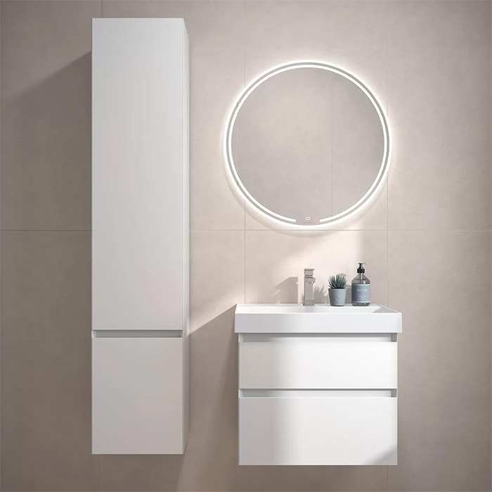 Kerama Marazzi Cubo Раковина 60х48.5х18см., подвесная, мебельная, 1 отв., с переливом, цвет: белый глянцевый