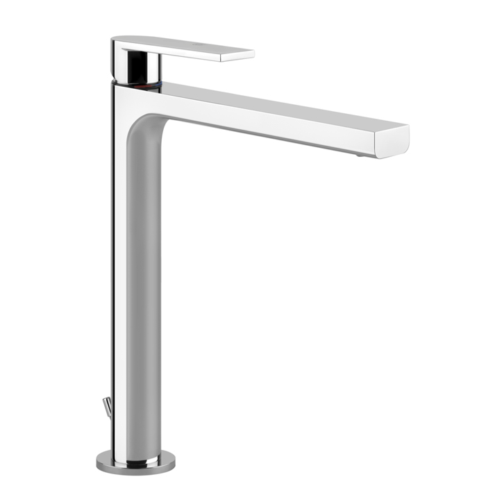 Смеситель для раковины высокий Gessi Emporio Via manzoni, на 1 отв, с донным клапаном, цвет: хром