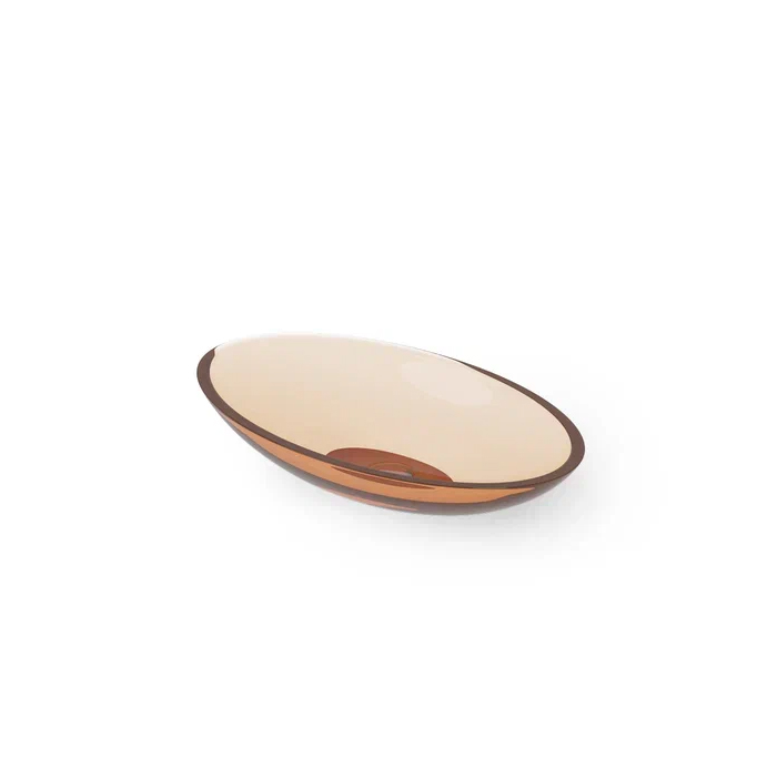 Dea Design Washbasins Раковина 60х35х10.5см, накладная, без отв., Glasstech, прозрачная смола, цвет: Sunset R1