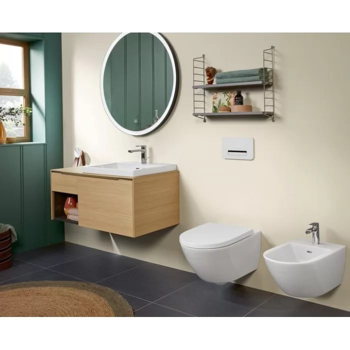 Villeroy&Boch Subway 2.0 Биде подвесное 37.5х56.5х28см, 1 отв., цвет: альпийский белый