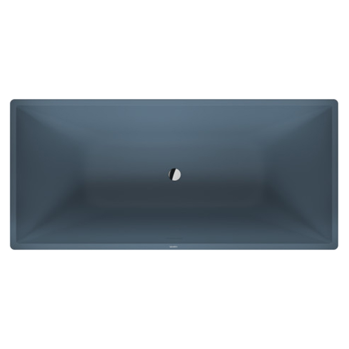 Duravit Vitrium Ванна отдельностоящая 185x85см, с ножками, с2 наклонами для спины, прямоугольная, цвет: синий матовый