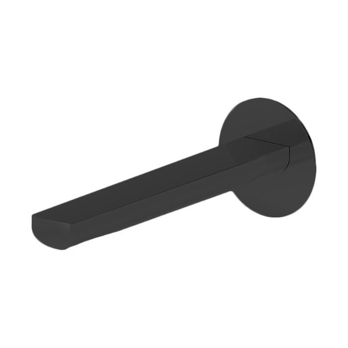 Newform Haka Излив для раковины 18.9см, настенный, с подключением на 1/2”, цвет: черный матовый