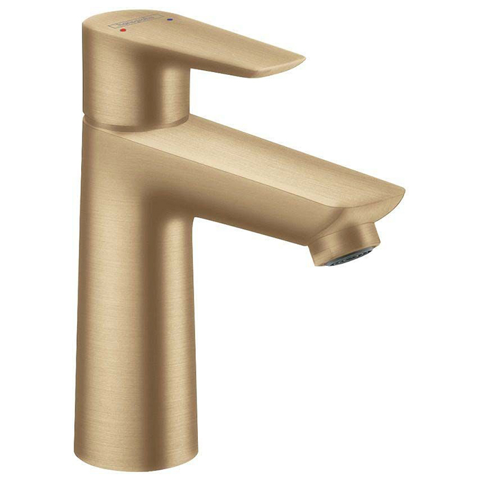 Смеситель для раковины Hansgrohe Talis E, 1 отв., без донного клапана, цвет: шлифованная бронза