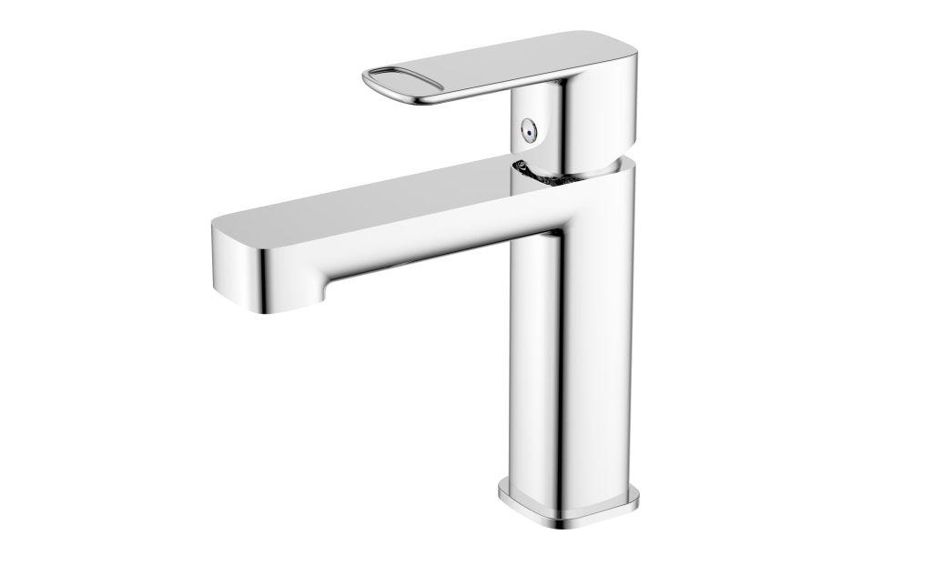 Смеситель для раковины AQUAme Parma, 105 мм, гладкий, подводка ½", Хром — AQM6610CR