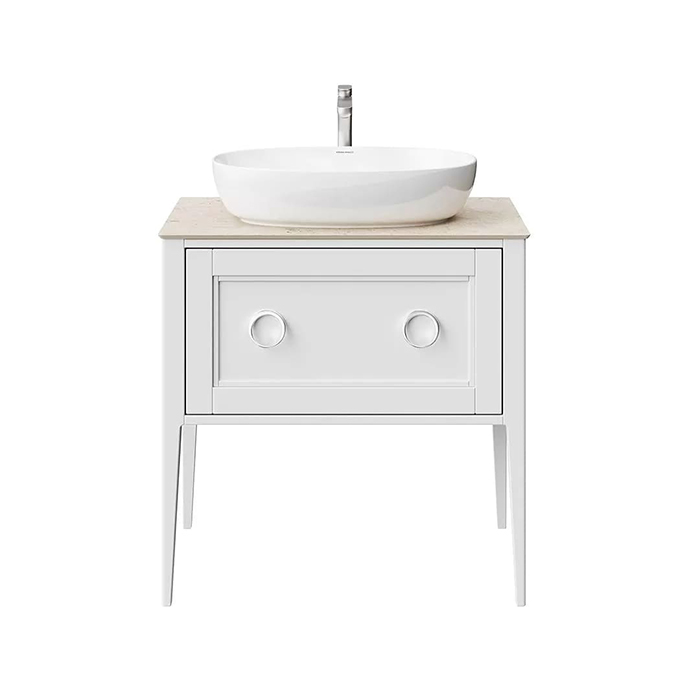 Kerama Marazzi Plaza Classic Тумба напольная 80см, 1+1 ящик, цвет: белый матовая