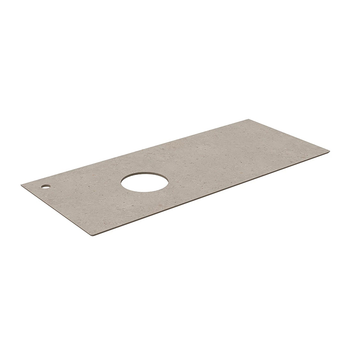 Kerama Marazzi Magica Столешница из керамогранита для накладных раковин Риккарди 120см, с 1 отв., цвет: бежевый матовый