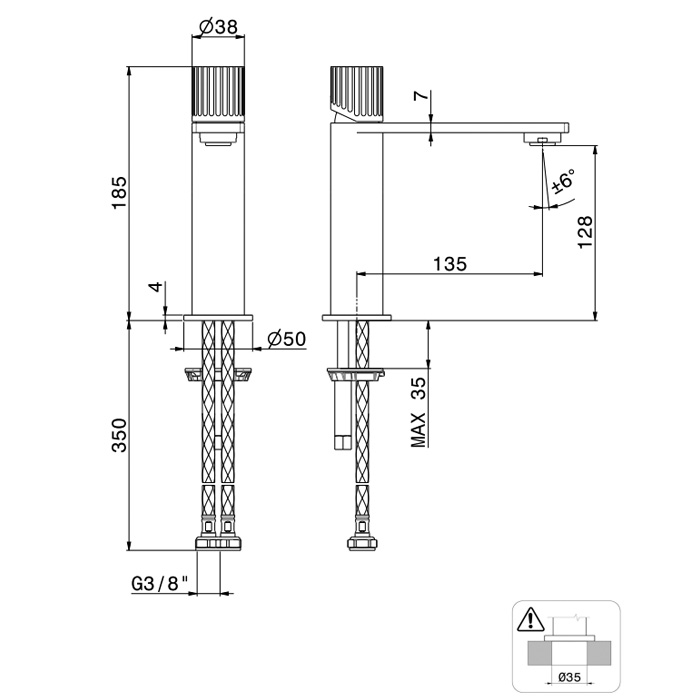 Newform Steel Line Смеситель для раковины, 1 отв., без донного клапана, цвет: pvd brushed copper bronze