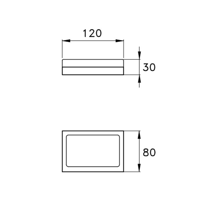 Мыльница настольная Stella Bamboo Quadro 1024/P026 цвет: хром