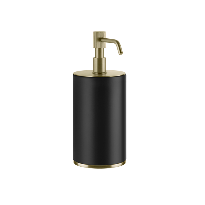 Gessi Venti20 Дозатор для жидкого мыла настольный, цвет: черный, фурнитура Brushed Brass PVD