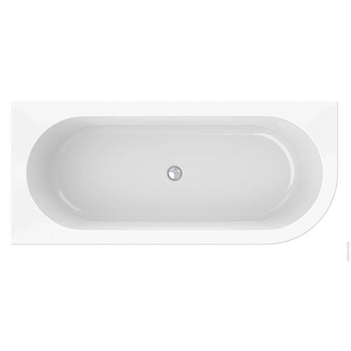 KNIEF Wall XS Corner R Ванна в левый угол 165x75x58xсм, с щелевым переливом, без сл-пер, цвет: белый