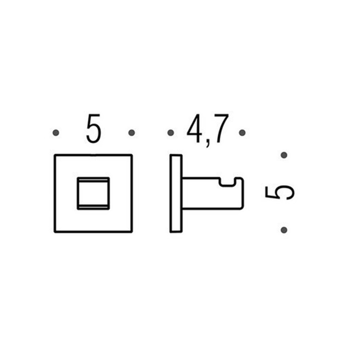 Colombo Basic Q Крючок LC97, цвет: черный матовый
