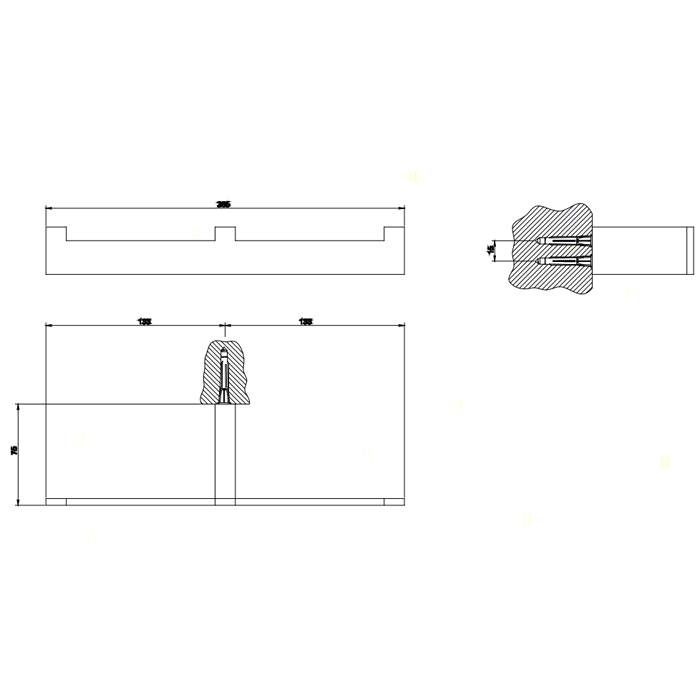 Полотенцедержатель двойной подвесной Gessi Rettangolo, цвет: хром