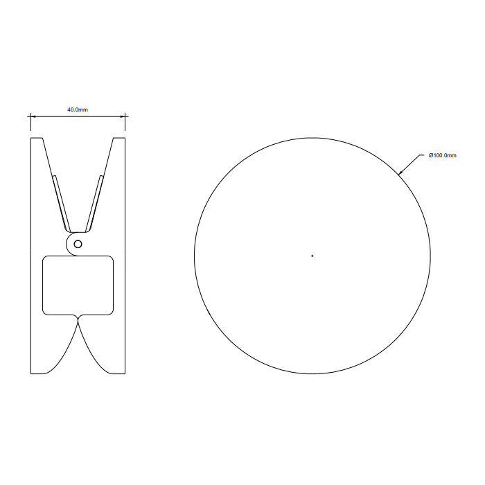 Decor Walther Pinch R/L Крючок/зажим, цвет: серебристый матовый