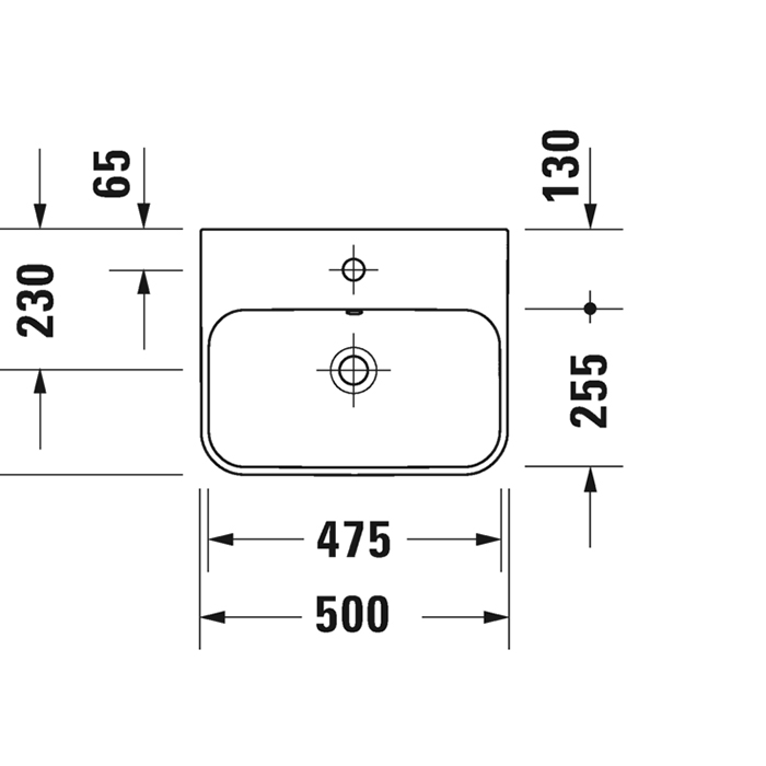 Duravit Happy D.2 Plus Раковина накладная, 50х40см, с 1 отв., выпуск с керамической крышкой, WonderGliss, цвет: Anthracite matt