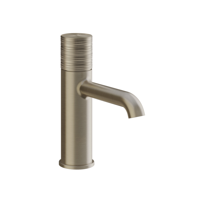 Смеситель для раковины Gessi Habito Trame, 1 отв., без донного клапана, цвет: Finox Brushed Nickel