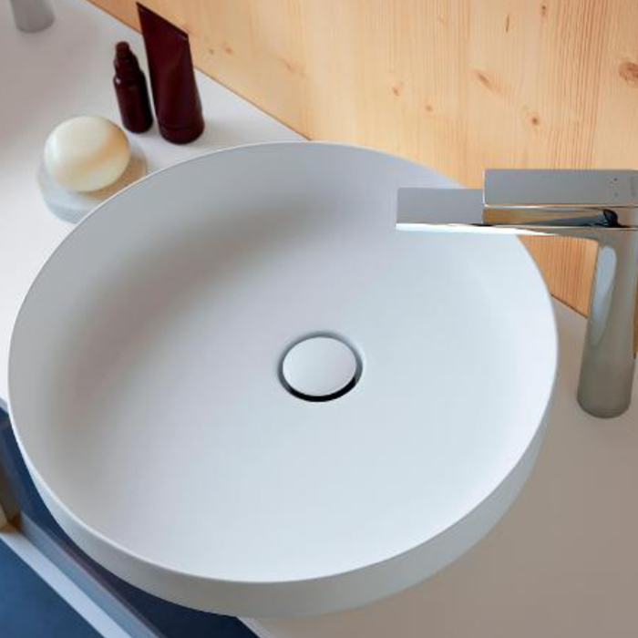 Duravit Vitrium Раковина 46см, накладная, без отв., круглая, без перелива, цвет: белый матовый