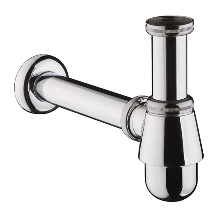 Сифон-стакан для биде Hansgrohe, 11/4’, в набор входят: трубка 95 мм, пристенная трубка, розетка d 64 мм, цвет: хром