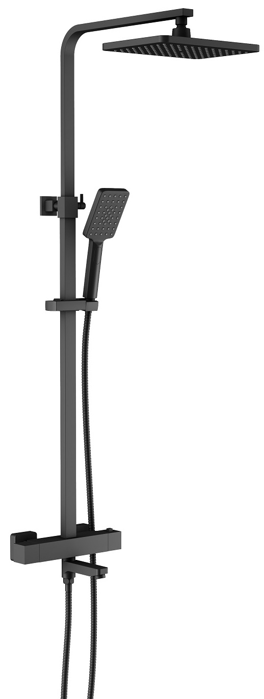 Душевая система Timo Timo Tetra-Thermo для ванны, с терм. 260х188/119х80 мм, 1/1 режим, черный — SX-0169/03