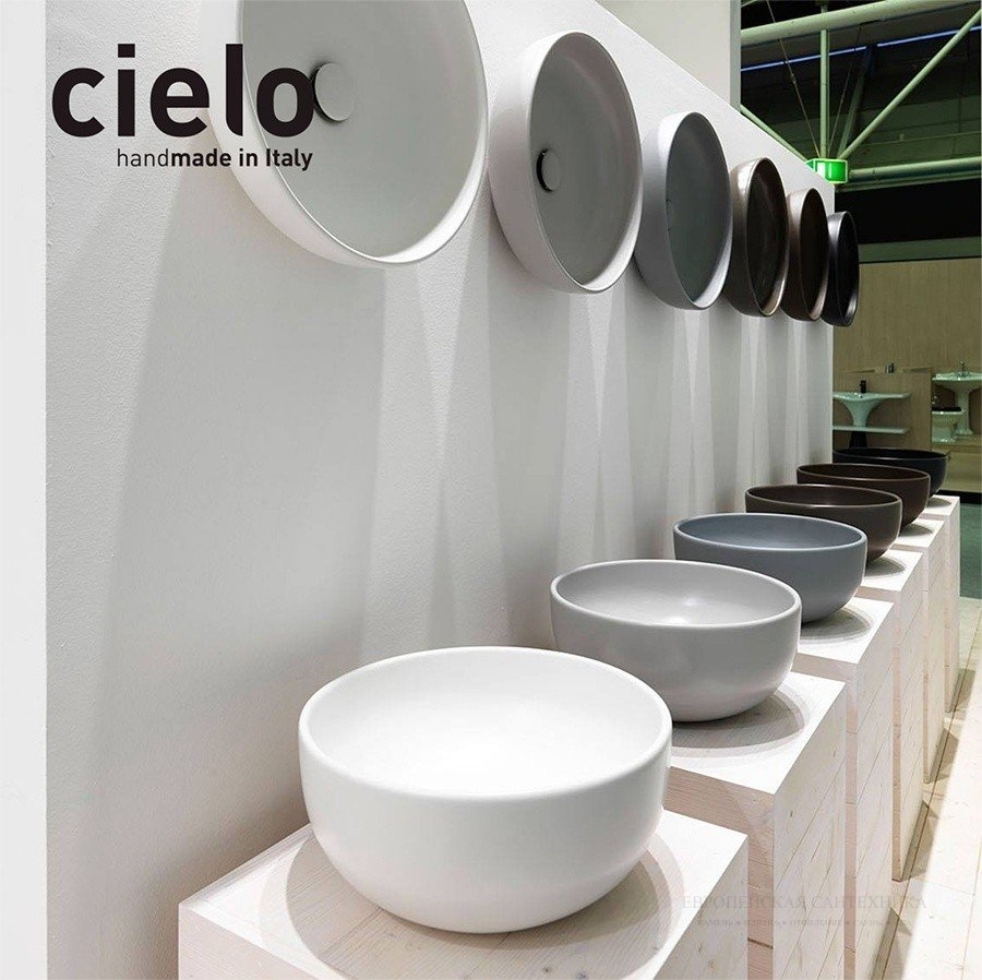 Раковина Cielo Shui ø400 × 185 мм накладная, белая