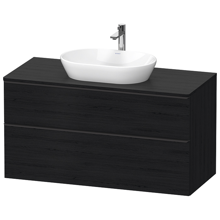 Тумбочка Duravit D-Neo подвесная 64.4x120x55 см, раковина, 2 ящика, цвет: Black Oak