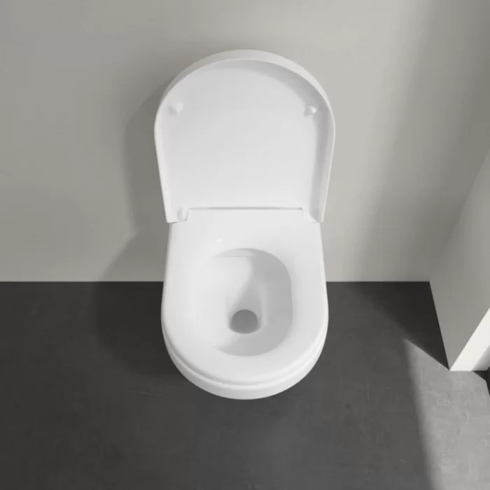 Villeroy&Boch Architectura Унитаз 37х53х33см, подвесной, безободковый, в комплекте сиденье c микролифтом, цвет: альпийский белый