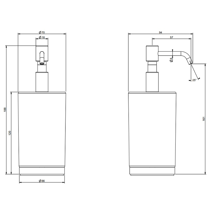 Gessi Emporio Accessories Дозатор для жидкого мыла, настольный, цвет: Finox Brushed Nickell
