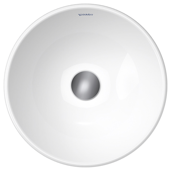 Duravit D-Neo Раковина накладная Ø40см, без перелива, без отв., WonderGliss, цвет: белый