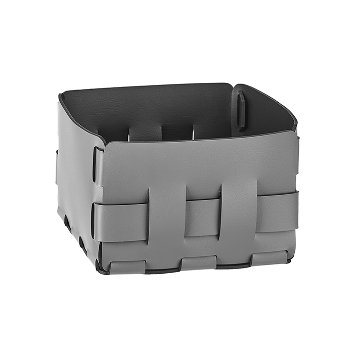 Корзинка Colombo Adj Mini Bottega, 19x19H13 см, цвет: серый/черный