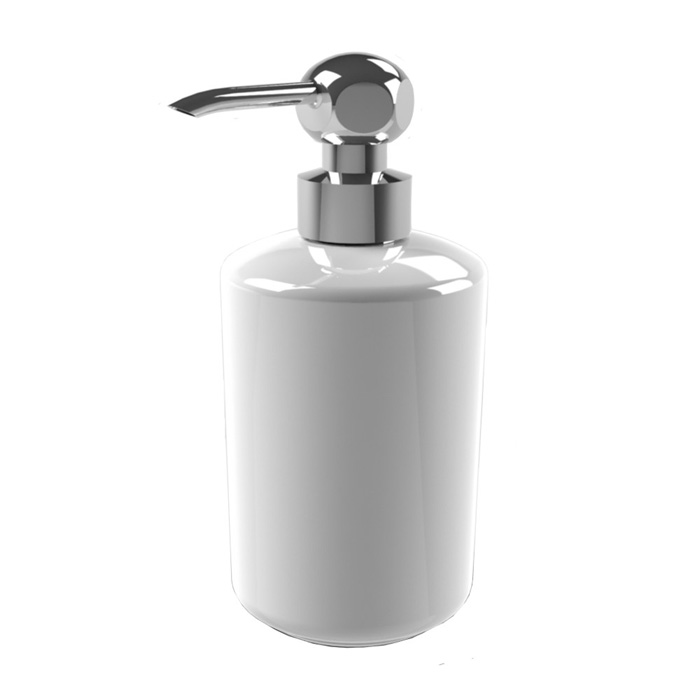 Дозатор для мыла керамический Stella Italica D020, настольный, цвет: хром