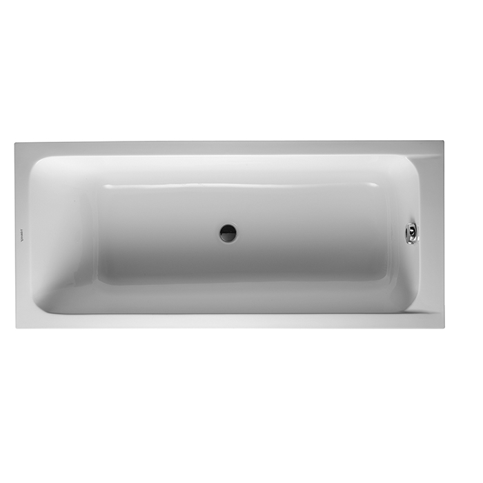 Duravit D-Code Ванна акриловая прямоугольная 170х50x40см, встраиваемая, с 1 наклоном для спины, выпуск центральный, цвет: белый