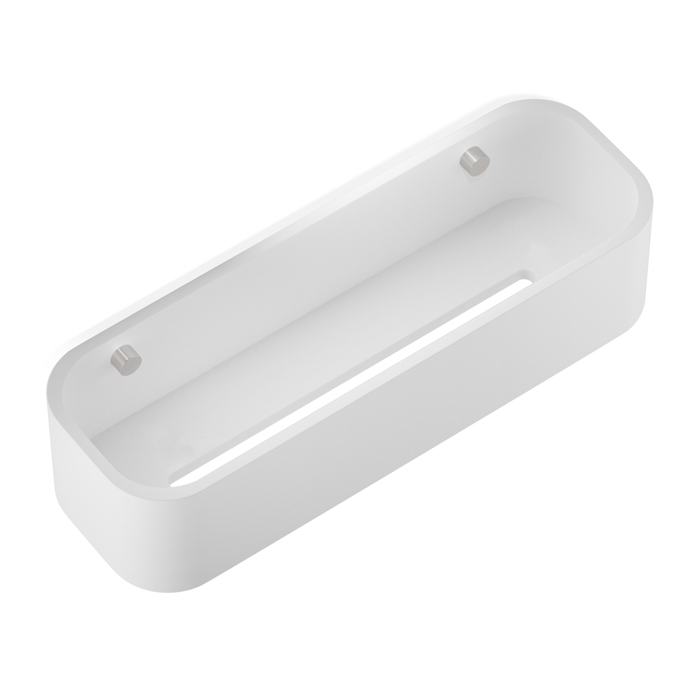 Душевая полочка Decor Walther Stone DCT30 30x10см, подвесная, цвет: белый / сталь матовая
